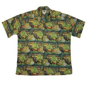 Vintage Kahala Shirt Mens XL Extra Large Hawaiian Banana Mango Fruit Cotton
